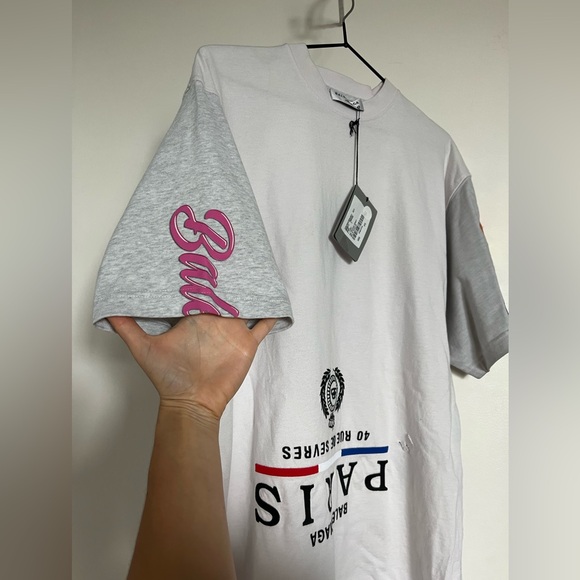 BALENCIAGA oversized t-shirt upside down size 1 XS/S/M womens mens cotton - Picture 2 of 6